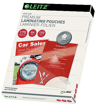 Aparatura pentru birou - Folie LEITZ UDT pentru laminare la cald, A4, 175 microni 100 folii/top