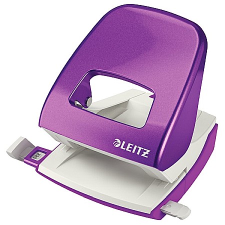 Perforatoare - Perforator metalic LEITZ WOW 5008 NeXXt Series, cutie, 30 coli - mov metalizat