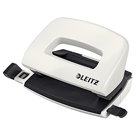 Perforatoare - Perforator metalic LEITZ 5060 WOW Mini NeXXt Series, 10 coli - alb perla