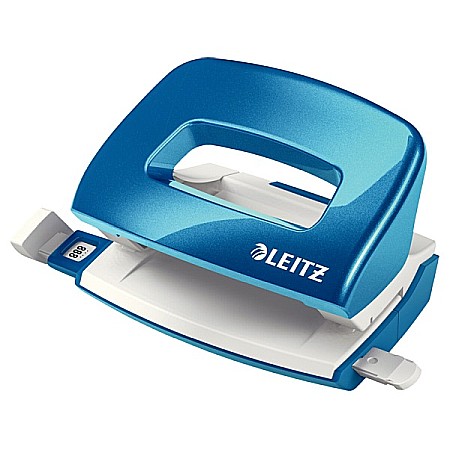 Perforatoare - Perforator metalic LEITZ 5060 WOW Mini NeXXt Series, 10 coli - albastru metalizat