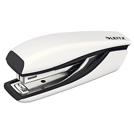 Capsatoare si capse - Capsator metalic, LEITZ WOW 5528 Mini NeXXt Series, 10 coli, cutie - alb perla