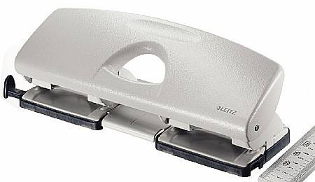 Perforatoare - Perforator metalic LEITZ 5022, pentru 4 perforatii, 16 coli - gri