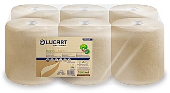 Prosoape de hartie - Prosop rola hartie Lucart Econatural 2.300 natur 300 foi 60m 6role/bax