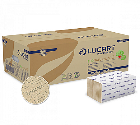 Prosoape de hartie - Prosop pliat hartie Lucart Econat V2 2str natur 190foi/set 20set/bax