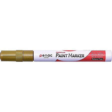 Markere cu vopsea - Marker cu vopsea PENAC, rezistent la temperaturi inalte, varf rotund, grosime scriere 2-4mm - auriu