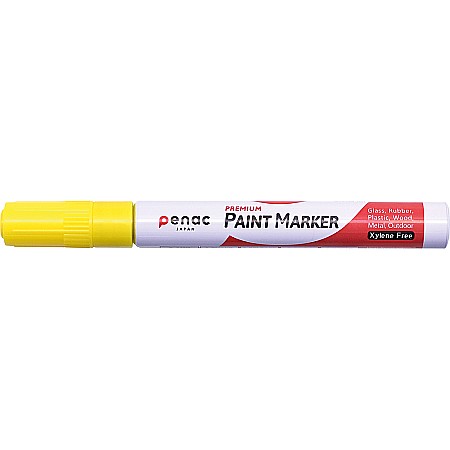 Markere cu vopsea - Marker cu vopsea PENAC, rezistent la temperaturi inalte, varf rotund, grosime scriere 2-4mm - galben