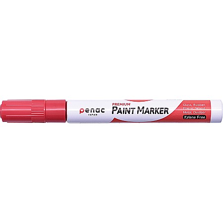 Markere cu vopsea - Marker cu vopsea PENAC, rezistent la temperaturi inalte, varf rotund, grosime scriere 2-4mm - rosu
