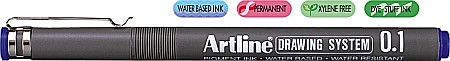 Markere pentru desen - Marker pentru desen tehnic ARTLINE, varf fetru 0.1mm - albastru