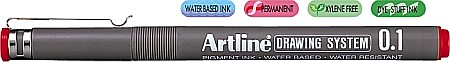 Marker pentru desen tehnic ARTLINE, varf fetru 0.1mm - rosu