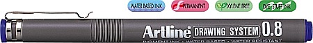 Markere pentru desen - Marker pentru desen tehnic ARTLINE, varf fetru 0.8mm - albastru