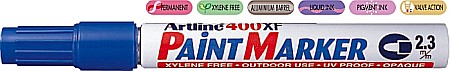 Markere cu vopsea - Marker cu vopsea ARTLINE 400XF, corp metalic, varf rotund 2.3mm - albastru