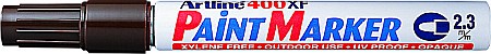 Markere cu vopsea - Marker cu vopsea ARTLINE 400XF, corp metalic, varf rotund 2.3mm - maro
