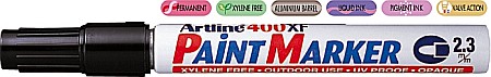 Markere cu vopsea - Marker cu vopsea ARTLINE 400XF, corp metalic, varf rotund 2.3mm - negru