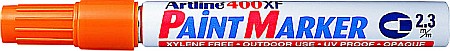 Instrumente de scris - Marker cu vopsea ARTLINE 400XF, corp metalic, varf rotund 2.3mm - portocaliu