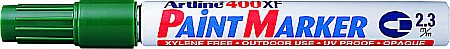 Instrumente de scris - Marker cu vopsea ARTLINE 400XF, corp metalic, varf rotund 2.3mm - verde