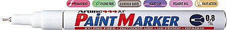 Instrumente de scris - Marker cu vopsea ARTLINE 444XF, corp metalic, varf rotund 0.8mm - alb