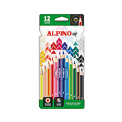 Creioane colorate - Creioane colorate, cutie carton, 12 culori/set, ALPINO Up