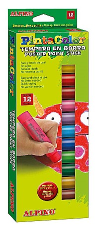 Creioane colorate - Creioane Tempera 12 culori/cutie, ALPINO PintaColor
