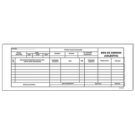 Tipizate - Bon consum autocopiativ, format A5, 50 set/carnet