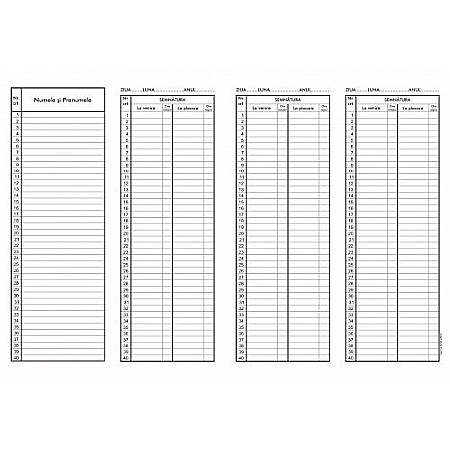 Tipizate - Condica de prezenta, format A4, 100 coli/carnet