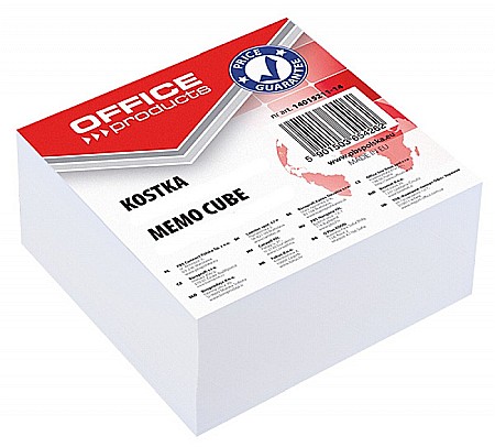 Cuburi din hartie - Cub hartie 85x85x40mm, Office Products - hartie alba