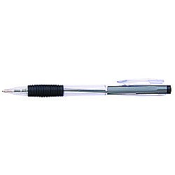 Pixuri cu mecanism - Pix cu mecanism, rubber grip, varf 0.7mm, Office Products - negru