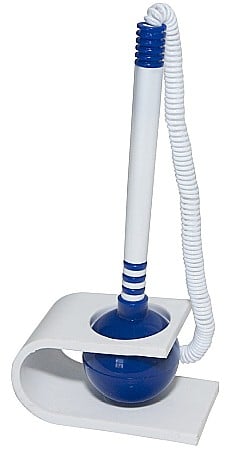 Pix cu suport autoadeziv si snur, vertical, Office Products - corp alb/albastru - scriere albastra