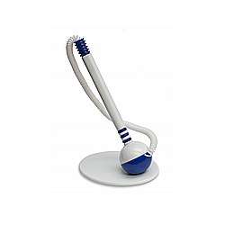 Pixuri pentru ghisee - Pix cu suport autoadeziv si snur, vertical, Office Products - corp alb/albastru - scriere albastra