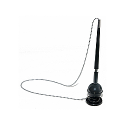 Pixuri pentru ghisee - Pix cu suport autoadeziv si lantisor, vertical, Office Products - corp albastru - scriere albastra