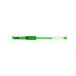 Pixuri cu gel - Pix transparent cu gel, cu rubber grip, varf 0.5mm, Office Products - verde