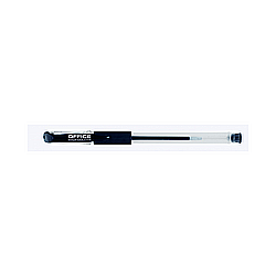 Pixuri cu gel - Pix transparent cu gel, cu rubber grip, varf 0.5mm, Office Products - negru