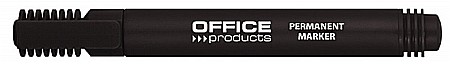 Permanent marker, varf rotund, corp plastic, Office Products - negru