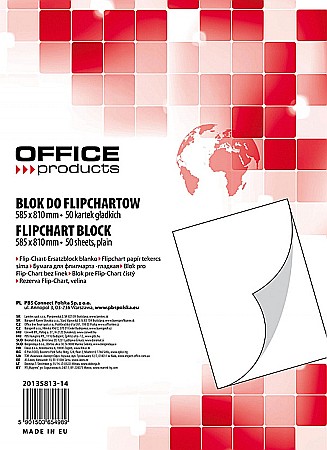 Flipchart-uri si hartie flipchart - Rezerva hrtie pentru flipchart, 70g/mp, 58.5x81cm, 50coli/top, Office products - velina