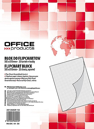 Flipchart-uri si hartie flipchart - Rezerva hrtie pentru flipchart, 70g/mp, 58.5x81cm, 20coli/top, Office products - caroiata