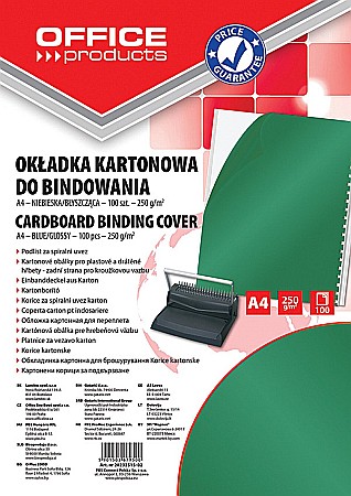 Aparate de indosariere si accesorii - Coperta carton lucios 250g/mp, A4, 100/top, Office Products - verde