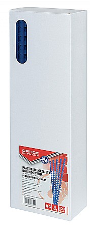Aparate de indosariere si accesorii - Inele plastic 8 mm, max 45 coli, 100buc/cut, Office Products - albastru