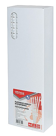 Aparate de indosariere si accesorii - Inele plastic 8 mm, max 45 coli, 100buc/cut, Office Products - alb