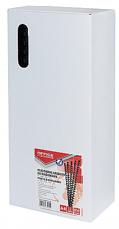 Aparate de indosariere si accesorii - Inele plastic 12 mm, max 95 coli, 100buc/cut, Office Products - negru