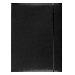 Mape din carton - Mapa din carton plastifiat cu elastic, 300gsm, Office Products - negru
