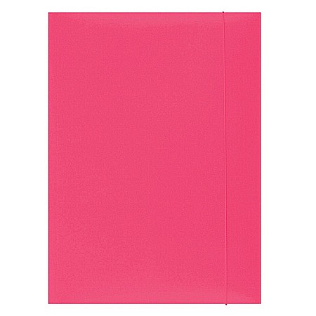 Mapa din carton plastifiat cu elastic, 300gsm, Office Products - roz