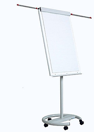 Flipchart-uri si hartie flipchart - Flipchart magnetic, 100 x 70 cm, cu brate laterale, cu rotile, Optima Vision