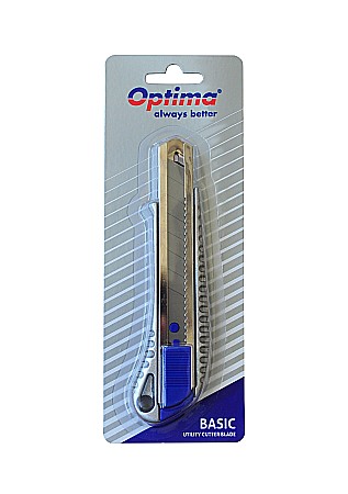 Cuttere - Cutter basic Optima, lama 18mm SK5, sina metalica, aluminiu