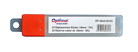 Cuttere - Rezerve cutter 18mm SK5, 10 buc/set, Optima