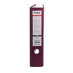 Bibliorafturi - Biblioraft A4, plastifiat PP/paper, margine metalica, 75 mm, Optima Classic - visiniu