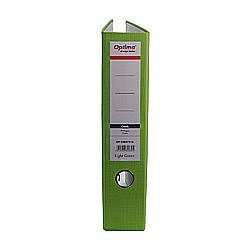 Bibliorafturi - Biblioraft A4, plastifiat PP/paper, margine metalica, 75 mm, Optima Classic - verde deschis