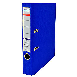 Organizare si arhivare - Biblioraft A4, plastifiat PP/PP, margine metalica, 50 mm, Optima Premium - albastru
