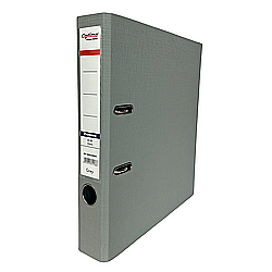 Organizare si arhivare - Biblioraft A4, plastifiat PP/PP, margine metalica, 50 mm, Optima Premium - gri
