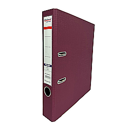 Organizare si arhivare - Biblioraft A4, plastifiat PP/PP, margine metalica, 50 mm, Optima Premium - visiniu