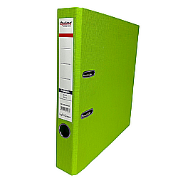Biblioraft A4, plastifiat PP/PP, margine metalica, 50 mm, Optima Premium - verde deschis