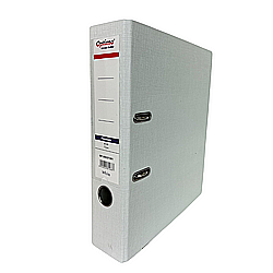 Organizare si arhivare - Biblioraft A4, plastifiat PP/PP, margine metalica, 75 mm, Optima Premium - alb